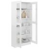 Vitrina De Madera Contrachapada Blanco Brillo 82,5x30,5x185,5cm