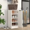 Mueble Zapatero De Madera Contrachapada Blanco 30x35x70 Cm