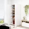 Mueble Zapatero Contrachapada Blanco Brillo 80x39x178 Cm