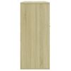 Aparador De Madera Contrachapada Color Roble Sonoma 88x30x70 Cm Marrón