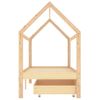 Estructura De Cama Infantil Con Cajones Madera De Pino 90x200cm Marrón