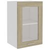 Armario Colgante Cristal Contrachapada Color Roble 40x31x60 Cm