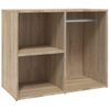 Mueble Vestidor Madera Contrachapada Roble Sonoma 80x40x65 Cm Marrón