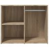 Mueble Vestidor Madera Contrachapada Roble Sonoma 80x40x65 Cm Marrón