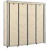 Armario Con 4 Compartimentos Color Crema 175x45x170 Cm