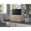 Mueble Para Tv Madera Contrachapada Color Roble 80x34x36 Cm Marrón