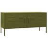 Mueble Para Tv De Acero Verde Oliva 105x35x50 Cm