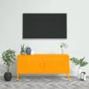 Mueble Para Tv De Acero Amarillo Mostaza 105x35x50 Cm