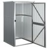 Cobertizo De Herramientas Jardín Acero Galvanizado 88x89x161 Cm Gris