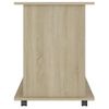 Armario Con Ruedas Madera Contrachapada Roble Sonoma 60x45x60cm