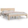 Estructura De Cama De Madera Maciza De Pino 140x190 Cm