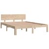 Estructura De Cama De Madera Maciza De Pino 140x190 Cm