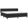 Cama Box Spring Con Colchón Cuero Sintético Negro 200x200 Cm