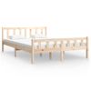 Estructura De Cama De Madera Maciza 140x200 Cm