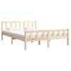 Estructura De Cama De Madera Maciza 140x200 Cm