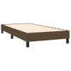 Cama Box Spring Con Colchón Tela Marrón Oscuro 90x200 Cm