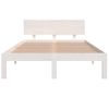 Estructura De Cama Madera Maciza Blanco 120x190 Cm