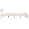 Estructura De Cama Madera Maciza Blanco 120x190 Cm