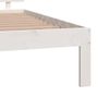 Estructura De Cama Madera Maciza Blanco 120x190 Cm