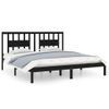 Estructura De Cama Madera Maciza Negro 180x200 Cm