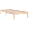 Estructura De Cama Madera Maciza Individual 90x190 Cm