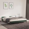 Estructura Cama Con Cabecero Terciopelo Verde Oscuro 160x200 Cm