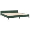 Estructura Cama Con Cabecero Terciopelo Verde Oscuro 160x200 Cm