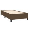 Cama Box Spring Con Colchón Tela Marrón Oscuro 80x200 Cm