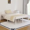 Cama Para Personas Mayores Madera Maciza Pino Blanca 140x190 Cm