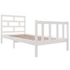 Estructura De Cama Madera Maciza De Pino Blanco 90x200 Cm