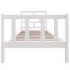 Estructura De Cama Madera Maciza De Pino Blanco 90x200 Cm