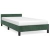 Estructura Cama Con Cabecero Terciopelo Verde Oscuro 100x200 Cm