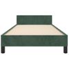 Estructura Cama Con Cabecero Terciopelo Verde Oscuro 100x200 Cm