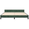 Estructura Cama Con Cabecero Terciopelo Verde Oscuro 180x200 Cm