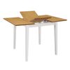 Mesa De Comedor Extensible Blanca (80-120)x80x74 Cm Mdf