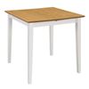 Mesa De Comedor Extensible Blanca (80-120)x80x74 Cm Mdf