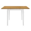 Mesa De Comedor Extensible Blanca (80-120)x80x74 Cm Mdf