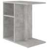 Mesa Auxiliar De Madera Contrachapada Gris Hormigón 50x30x50 Cm