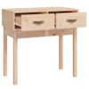 Mesa Consola Madera Maciza De Pino 76,5x40x75 Cm Marrón