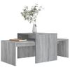 Set Mesa De Centro Madera Contrachapada Gris Sonoma 100x48x40cm