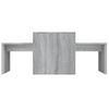 Set Mesa De Centro Madera Contrachapada Gris Sonoma 100x48x40cm