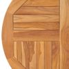 Superficie De Mesa Redonda Madera Maciza De Teca 2,5 Cm 80 Cm Marrón