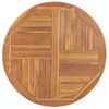 Superficie De Mesa Redonda Madera Maciza De Teca 2,5 Cm 90 Cm Marrón