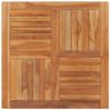 Superficie De Mesa Cuadrada Madera Maciza De Teca 90x90x2,5 Cm Marrón