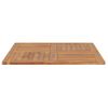 Superficie De Mesa Cuadrada Madera Maciza De Teca 90x90x2,5 Cm Marrón