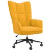 Silla De Relajación De Terciopelo Amarillo Mostaza