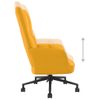 Silla De Relajación De Terciopelo Amarillo Mostaza