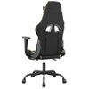 Silla Gaming Con Reposapiés Cuero Sintético Negro Dorado