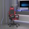 Silla Gaming Cuero Sintético Negro Y Rojo Vino Tinto