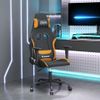 Silla Gaming De Masaje Tela Negro Y Naranja